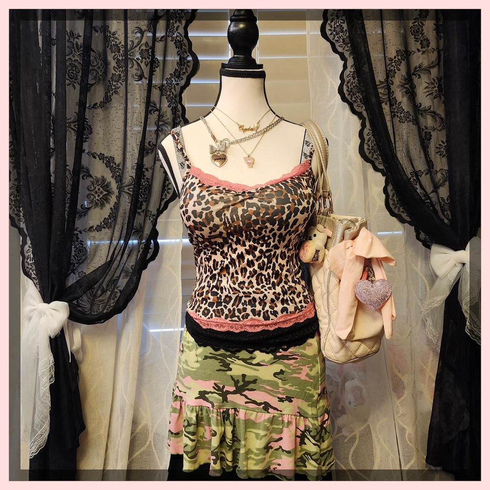 Leopard and Camo Print Tank Top